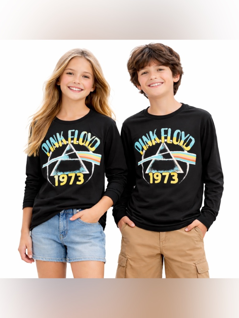 GAP Pink Floyd Long Sleeve Tee‎ Kids Size 12 Black Graphic Band Shirt
